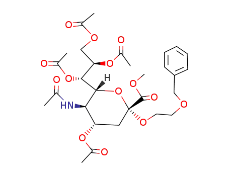 methyl <2-(benzyloxy)ethyl 5-acetamido-4,7,8,9-tetra-O-acetyl-3,5-dideoxy-D-glycero-α-D-galacto-2-nonulopyranosid>onate