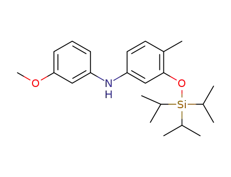 Molecular Structure of 1643447-98-6 (N-(3-methoxyphenyl)-4-methyl-3-(triisopropylsilyloxy)aniline)