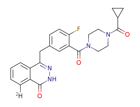 4-(3-(4-(cyclopropanecarbonyl)piperazine-1-carbonyl)-4-fluorobenzyl)phthalazin-1(2H)-one-8-d