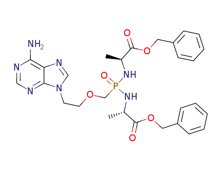 L-Alanine,
N,N'-[[[2-(6-amino-9H-purin-9-yl)ethoxy]methyl]phosphinylidene]bis-,
bis(phenylmethyl) ester