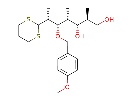 2,4,6-trideoxy-3-O-(p-methoxybenzyl)-2,4,6-tri-C-methyl-L-glycero-L-ido-heptose trimethylene dithioacetal