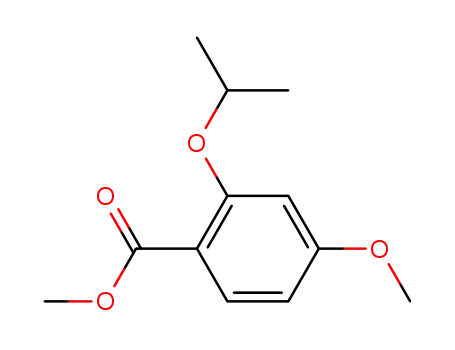 Molecular Structure of 117401-87-3 (4-Methoxy-2-(1-methylethoxy)benzoic acid methyl ester)