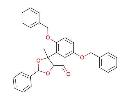 1,3-Dioxolane-4-carboxaldehyde,
5-[2,5-bis(phenylmethoxy)phenyl]-5-methyl-2-phenyl-