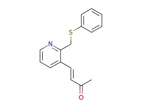 Molecular Structure of 76915-76-9 (2-<(Phenylthio)methyl>-3-(3-oxo-1(E)-buten-1-yl)pyridine)