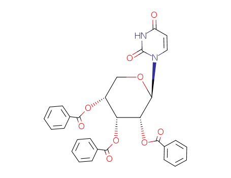 1-(2',3',4'-tri-O-benzoyl-β-D-ribopyranosyl)uracil