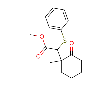 (1-Methyl-2-oxo-cyclohexyl)-phenylsulfanyl-acetic acid methyl ester