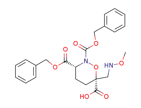 (3S*,6S*)-2,3-bis(benzyloxycarbonyl)-6-<(methoxyamino)methyl>perhydro-1,2-oxazine-6-carboxylic acid