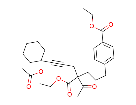Benzenepentanoic acid,
a-acetyl-a-[3-[1-(acetyloxy)cyclohexyl]-2-propynyl]-4-(ethoxycarbonyl)-,
ethyl ester
