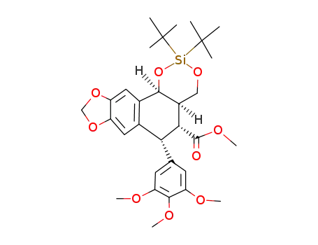 (4aR,5R,6R,11bS)-2,2-Di-tert-butyl-6-(3,4,5-trimethoxy-phenyl)-4a,5,6,11b-tetrahydro-4H-1,3,8,10-tetraoxa-2-sila-cyclopenta[b]phenanthrene-5-carboxylic acid methyl ester
