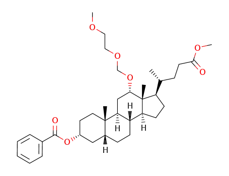 Benzoic acid (3R,5R,8R,9S,10S,12S,13R,14S,17R)-17-((R)-3-methoxycarbonyl-1-methyl-propyl)-12-(2-methoxy-ethoxymethoxy)-10,13-dimethyl-hexadecahydro-cyclopenta[a]phenanthren-3-yl ester