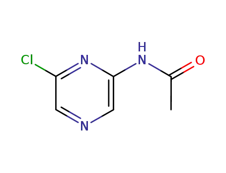 Molecular Structure of 132453-63-5 (N-(6-Chloro-2-pyrazinyl)acetamide)