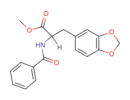 Molecular Structure of 144125-89-3 (N-benzoyl-(R,S)-3,4-methylenedioxyphenylalanine methyl ester)