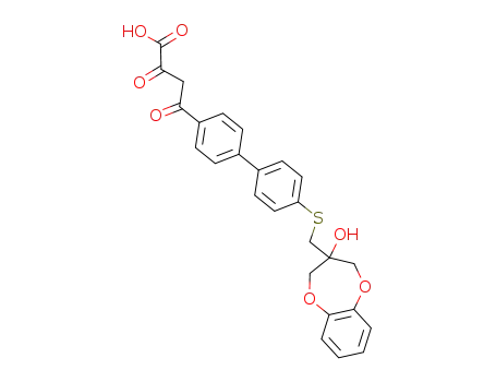 4-(4'-(((3,4-dihydro-3-hydroxy-2H-1,5-benzodioxepin-3-yl)methyl)thio)(1,1'-biphenyl)-4-yl)-2,4-dioxobutanoic acid