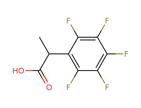 Molecular Structure of 719-30-2 (Benzeneacetic acid, 2,3,4,5,6-pentafluoro-.alpha.-methyl-)