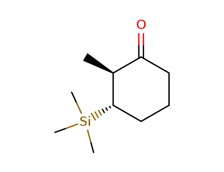 Molecular Structure of 60640-82-6 (Cyclohexanone, 2-methyl-3-(trimethylsilyl)-, trans-)
