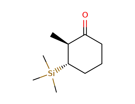 Cyclohexanone, 2-methyl-3-(trimethylsilyl)-, trans-