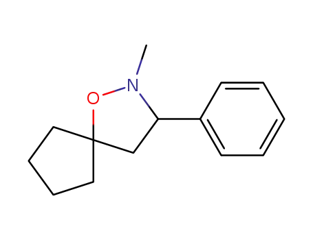 Molecular Structure of 153392-54-2 (tetrahydro-2'-methyl-3'-phenylspiro(cyclopentane-1,5'-isoxazole))