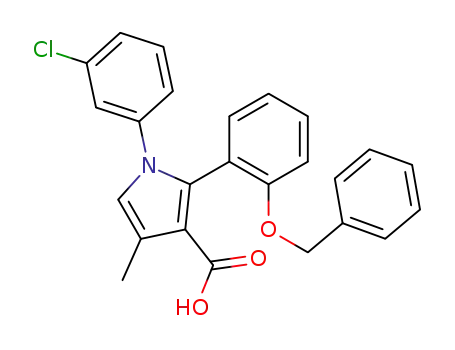 1H-Pyrrole-3-carboxylic acid,
1-(3-chlorophenyl)-4-methyl-2-[2-(phenylmethoxy)phenyl]-