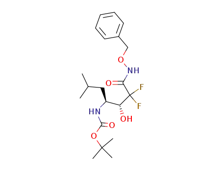 O-benzyl 4(S)-<(tert-butyloxycarbonyl)amino>-2,2-difluoro-3(R)-hydroxy-6-methylheptanohydroxamate