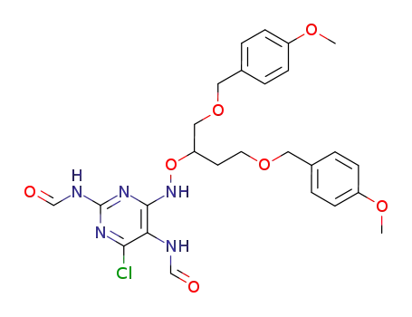 6-<<1,4-bis<(4-methoxybenzyl)oxy>but-2-oxy>amino>-4-chloro-2,5-diformamidopyrimidine