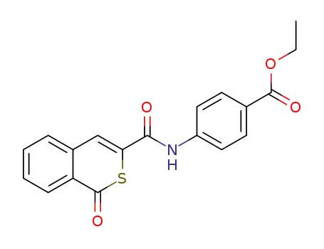 4-[(1-oxo-1H-isothiochromene-3-carbonyl)amino]benzoic acid ethyl ester