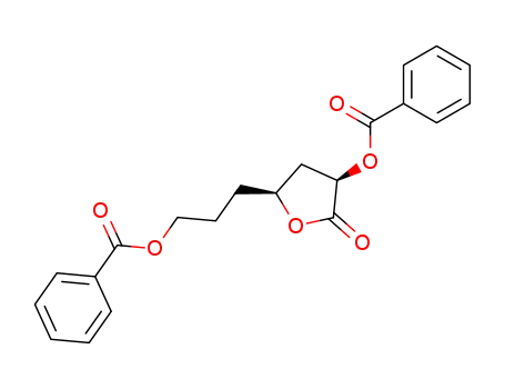 Molecular Structure of 92587-96-7 (2(3H)-Furanone, 3-(benzoyloxy)-5-[3-(benzoyloxy)propyl]dihydro-, cis-)