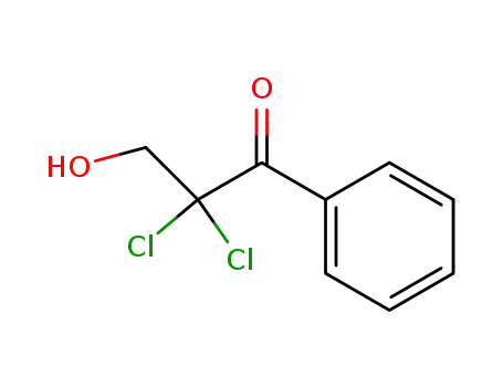 Molecular Structure of 54824-08-7 (1-Propanone, 2,2-dichloro-3-hydroxy-1-phenyl- (9CI))
