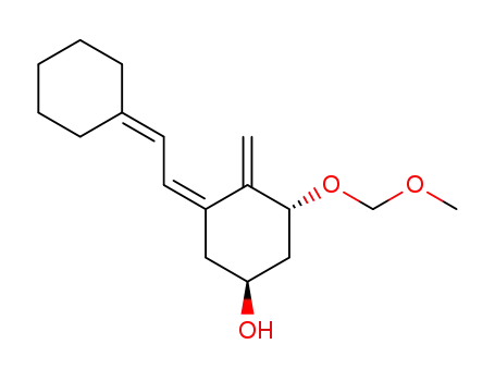 (+/-)-(Z)-3-(2-cyclohexylidene-ethylidene)-t-5-methoxymethoxy-4-methylenecyclohexan-r-1-ol