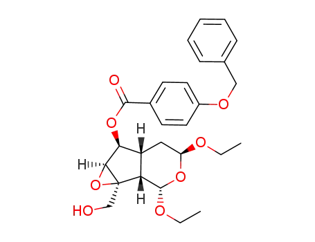 4-Benzyloxy-benzoic acid (1aS,1bS,2S,4S,5aR,6S,6aS)-2,4-diethoxy-1a-hydroxymethyl-octahydro-1,3-dioxa-cyclopropa[a]inden-6-yl ester