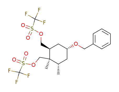 Trifluoro-methanesulfonic acid (1R,2S,4R,6S)-4-benzyloxy-1,2-dimethyl-6-trifluoromethanesulfonyloxymethyl-cyclohexylmethyl ester