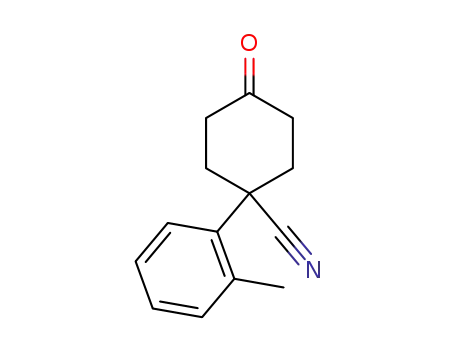 Molecular Structure of 65619-09-2 (4-CYANO-4-(2-METHYLPHENYL)CYCLOHEXANONE)