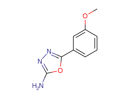 Molecular Structure of 1673-44-5 (5-(3-METHOXYPHENYL)-1,3,4-OXADIAZOL-2-AMINE)