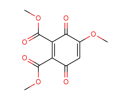 Molecular Structure of 103548-66-9 (1,4-Cyclohexadiene-1,2-dicarboxylic acid, 4-methoxy-3,6-dioxo-,
dimethyl ester)