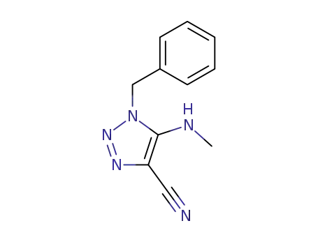 Molecular Structure of 79248-12-7 (3-benzyl-4-methyamino-1,2,3-triazole-5-carbonitrile)