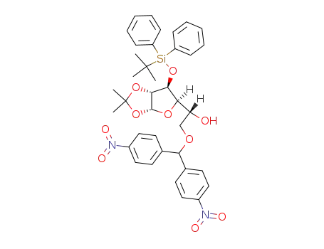 (R)-2-[Bis-(4-nitro-phenyl)-methoxy]-1-[(3aR,5R,6S,6aR)-6-(tert-butyl-diphenyl-silanyloxy)-2,2-dimethyl-tetrahydro-furo[2,3-d][1,3]dioxol-5-yl]-ethanol