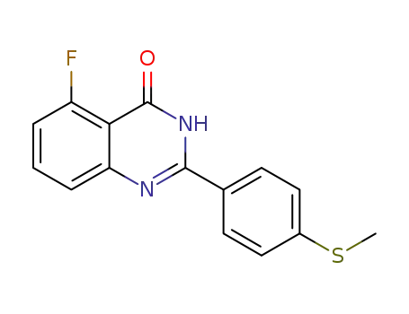 Molecular Structure of 1570097-49-2 (5-fluoro-2-(4-(methylthio)phenyl)quinazolin-4(3H)-one)