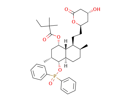 6(R)-<2-<8(S)-<(2,2-dimethylbutyryl)oxy>-2(S),6(R)-dimethyl-5(R)-<(diphenylphosphinyl)oxy>-1,2,3,4,4a(R),5,6,7,8,8a(R)-decahydronaphthyl-1(S)>ethyl>-4(R)-hydroxy-3,4,5,6-tetrahydro-2H-pyran-2-one