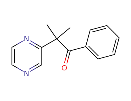 Molecular Structure of 109243-38-1 (1-Propanone, 2-methyl-1-phenyl-2-pyrazinyl-)