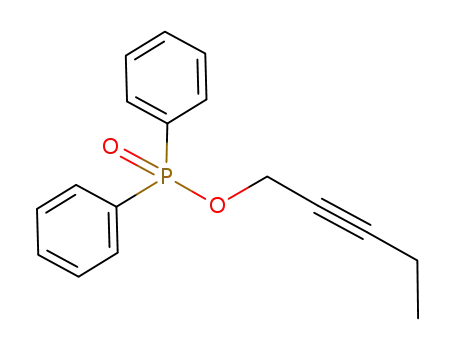 Molecular Structure of 918309-82-7 (Phosphinic acid, P,P-diphenyl-, 2-pentyn-1-yl ester)
