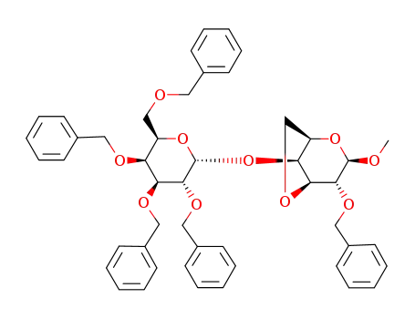 Molecular Structure of 117012-08-5 (methyl 3,6-anhydro-2-O-benzyl-4-O-(2,3,4,6-tetra-O-benzyl-α-D-galactopyranosyl)-β-D-galactopyranoside)