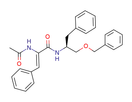 Molecular Structure of 84274-33-9 (2-Propenamide,
2-(acetylamino)-3-phenyl-N-[1-[(phenylmethoxy)methyl]-2-phenylethyl]-,
(S)-)