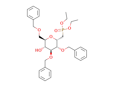 diethyl (2,3,6-tri-O-benzyl-α-D-glucopyranosyl)methylphosphonate