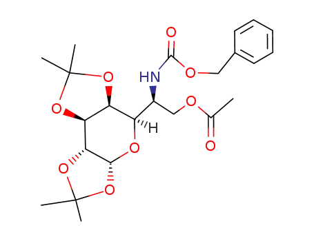 1,2:3,4-Di-O-isopropylidene-6-N-((carbobenzyloxy)amino)-6-deoxy-7-O-acetyl-L-glycero-α-D-galacto-heptopyranose