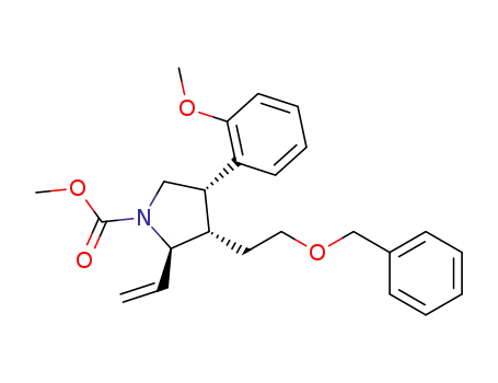 methyl (2R,3S,4S)-3-[2-(benzyloxy)ethyl]-4-(2-methoxyphenyl)-2-vinylpyrrolidine-1-carboxylate