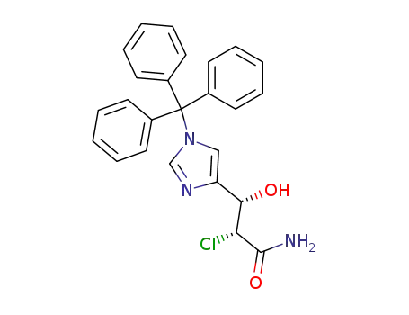 (2R,3S)-2-Chloro-3-hydroxy-3-(1-trityl-1H-imidazol-4-yl)-propionamide