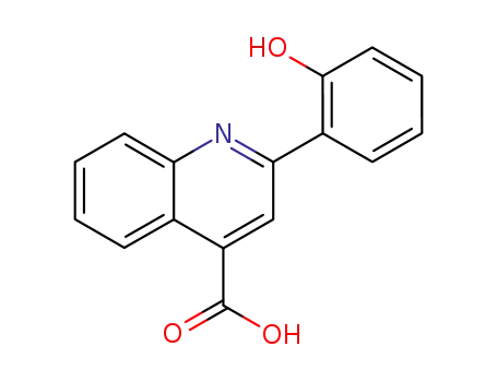 Molecular Structure of 20389-11-1 (4-Quinolinecarboxylic acid, 2-(2-hydroxyphenyl)-)
