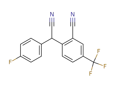 2-[Cyano-(4-fluoro-phenyl)-methyl]-5-trifluoromethyl-benzonitrile