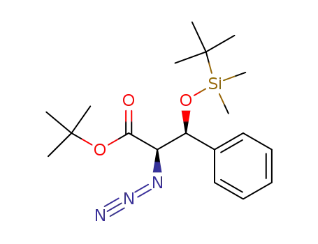 Molecular Structure of 135981-03-2 ((2R,3S)-2-Azido-3-(tert-butyl-dimethyl-silanyloxy)-3-phenyl-propionic acid tert-butyl ester)