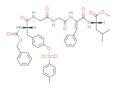 Molecular Structure of 106111-08-4 (N-benzyloxycarbonyl-O-tosyl-(S)tyrosyl-glycyl-glycyl-(Z)dehydrophenylalanyl-(S)leucine methyl ester)