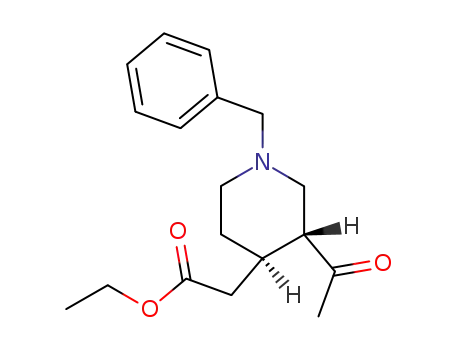Ethyl (3R,4R)-(3-acetyl-1-benzylpiperidin-4-yl)acetate